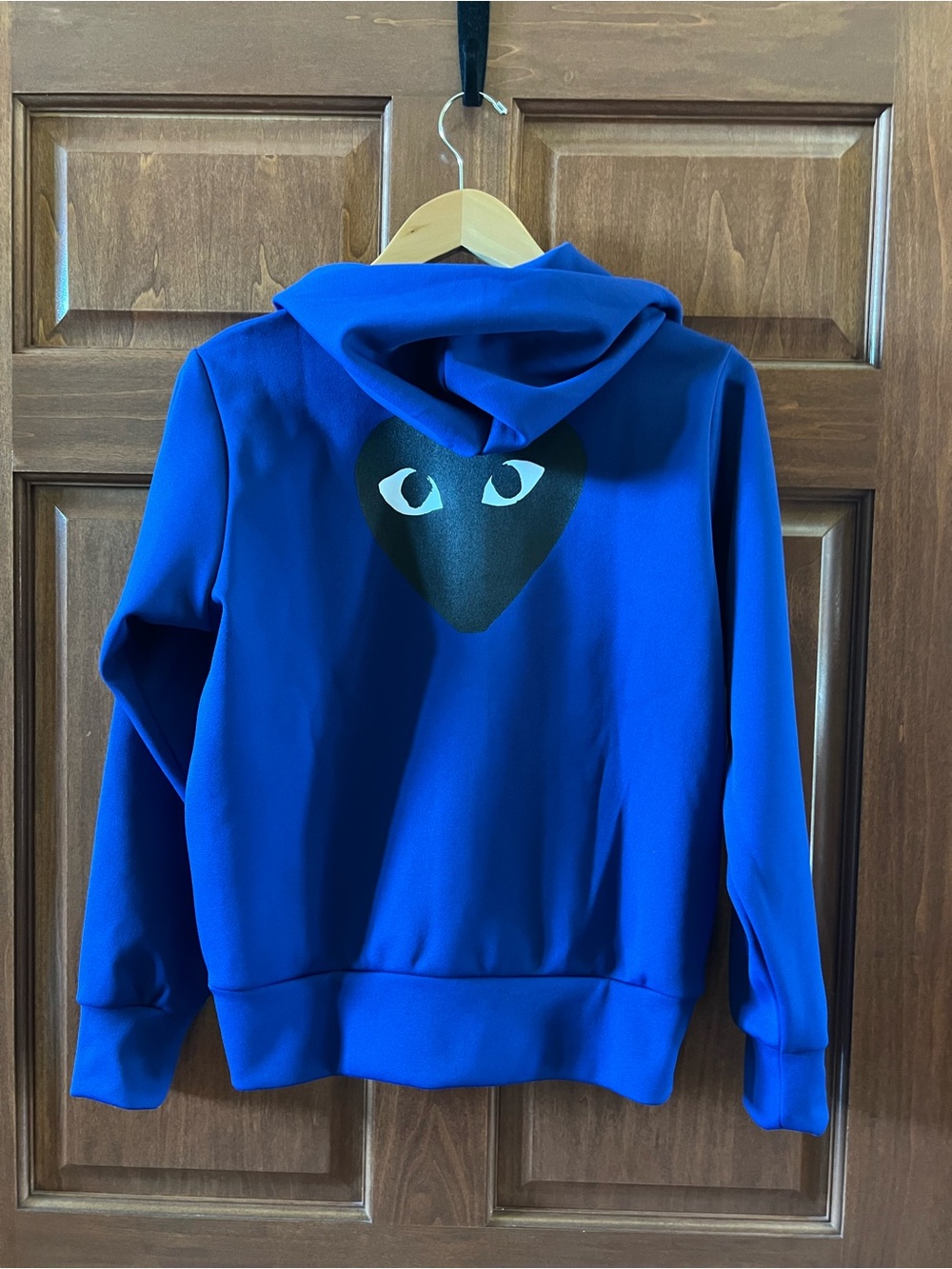 Comme des Garcons PLAY Zip Hoodie Blue with Black Heart Size L - Picture 3 of 16